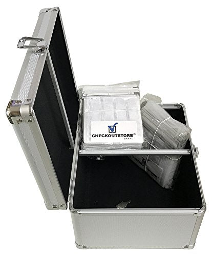 CheckOutStore (1) Aluminum CD/DVD Media Hanging Sleeves Storage Box (Silver/Holds 300 Discs) - color: Silver