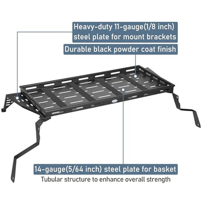 Hooke Road Crosstrek Rear Trunk Cargo Rack Basket Tray for 2013-2017 Subaru XV Crosstrek, Lightweight Steel Interior Storage Luggage Carrier