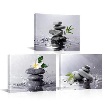 DuoBaorom Spa Sage Green Wall Art Zen Pictures Bathroom Decor