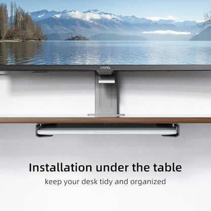 ELETIUO Wall & Under Desk Laptop Mount Holder with Adhesive & Screws in,1.02"/ 26 mm Thick,Anti-Scratch Pads,Universal for MacBooks,Surface,Keyboards,Tablets,Switch &More - color: Black