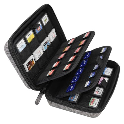 sisma DS 3DS Switch Game Case Compatible with Nintendo Cartridges Fits 40 Switch & 32 DS Games, Game Card Holders Storage Case - color: Grey 40+32 Slots