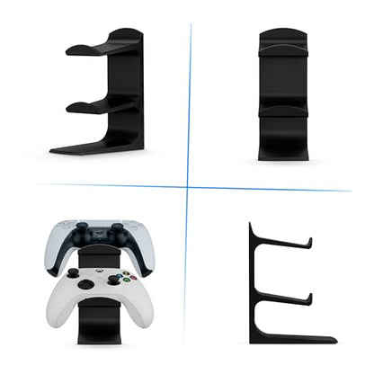 BRAINWAVZ The Sentinel - Dual Game Controller Stand for Desks, Universal Design for All Gamepads - Black
