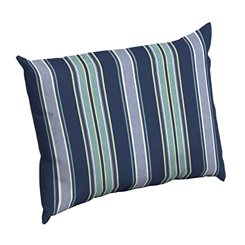 Arden Deep Seat Pillow Back Cushion, 23 x 17, Outdoor/Indoor Replacement Back Cushion, Plush Support, Fade-Resistant, Rain-Proof Patio Furniture Cushion, Sapphire Aurora Blue Stripe - color: Sapphire Aurora Blue Stripe, size: 17 x 23