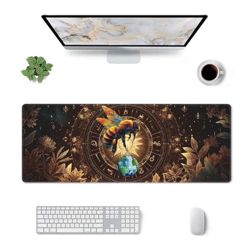 Bee Mouse Pad Extended Large Gaming Mouse Pad XL Stitched Edges for Gamer Home Office 31.5 X 11.8 Inch - color: Bee