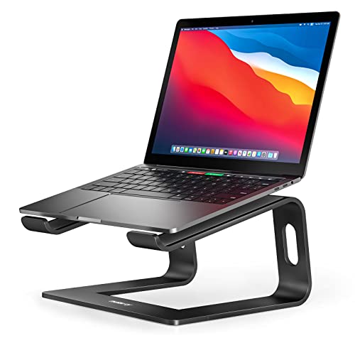 Nulaxy Laptop Stand, Ergonomic Aluminum Laptop Computer Stand, Detachable Laptop Riser Notebook Holder Stand Compatible with MacBook Air Pro, Dell XPS, HP, Lenovo More 10-15.6” Laptops - color: C-Black