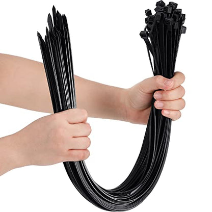Shappy 30 Inch 50 Pcs Zip Ties Heavy Duty Strong Large Cable Wire Ties Zip Industrial Sturdy Wire, Awnings Tying Branches Bundling of Crops Fixed Water Pipes (Black) - color: Black, size: 30 inch