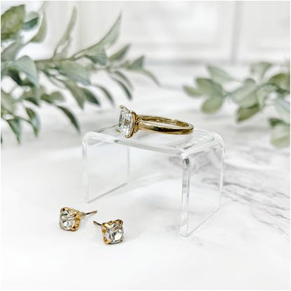 Plymor Clear Acrylic Rectangular Display Riser, 1" H x 1.5" W x 1" D (3/32" thick) - size: 1" x 1.5" x 1"