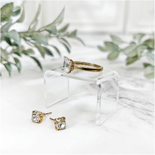Plymor Clear Acrylic Rectangular Display Riser, 1" H x 1.5" W x 1" D (3/32" thick) - size: 1" x 1.5" x 1"