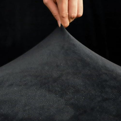 4 Pieces Velvet Office Chair Cover for Desk Chair Back and Seat with Armrest Covers Stretch Black Split Office Chair Slipcovers Set Washable - color: Velvet-black, size: Large