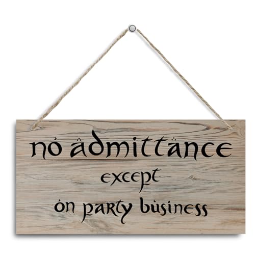 No Admittance Except on Party Business Sign, Decorative Hanging Wall Plaque Wood Sign, Funny Wood Sign for Home Party Decor, Club, Home Bar, Farmhouse Door Sign A - color: Color 02