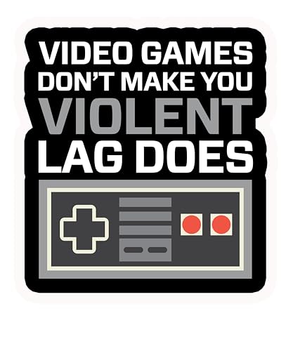 Gaming Funny Gamer Sticker, 5 inches - Wall, Car Bumper Sticker, Decal Waterproof Removable (P) - color: P
