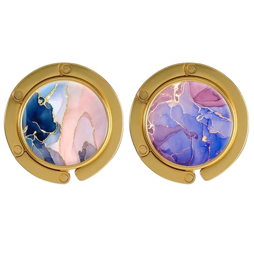 Folding Handbag Hanger - Portable Bag Holder, Women's Bag Table Hanger Hook(2Pack-Gold) - color: 2Pack-Gold