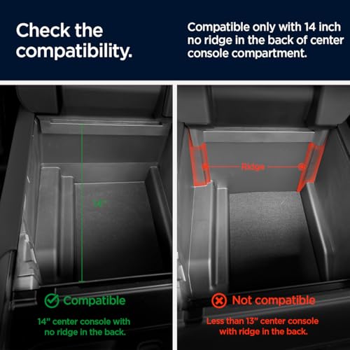 Spigen Armrest Organizer Tray for Ford F-150 2021-2026 & F-150 Lightning 2022-2026 [Check Compatibility for 2024/2025/2026 Models] - size: Ford F-150 & F-150 Lightning