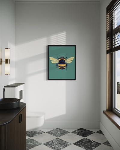 Bee Wall Art Print Poster, Insect Posters Prints Enntomological Painting Artwork 221 (Bee, 18 x 24 inches, Unframed) - color: Bee, size: 24"L x 18"W