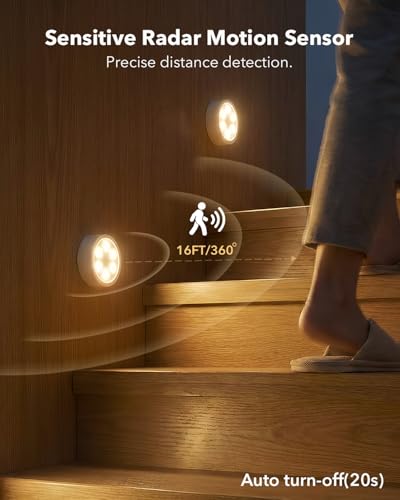 2400mAh USB Rechargeable Puck Lights, RGB Motion Sensor Closet Light | Color Changing, Magnetic,Timer, Wireless Stick On Under Cabinet Lighting for Kitchen Cupboard, Stair, Shelf, Bookcase, Pantry - color: White