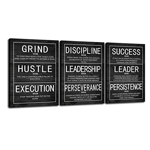 Inspirational Poster for Office Motivational Wall Art 3 Pieces Canvas Prints Artwork for Living Room Bedroom Modern Home Decor Painting Pictures Stretched and Framed Ready to Hang [36''Wx 16''H] - color: Inspirational-1, size: 16.00" x 36.00"