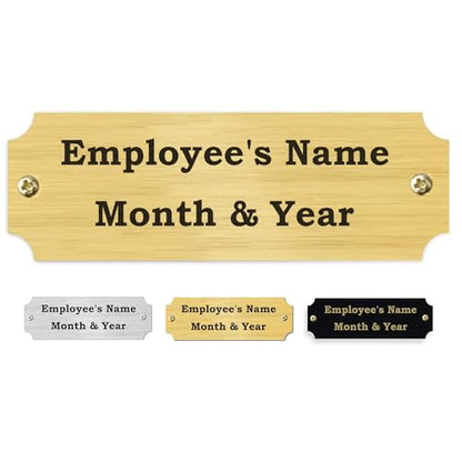 Employee of the Month Plate Inserts (Gold) - color: Gold
