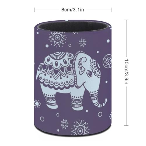 Cute Elephant Pen Holder Pencil Cup for Desk Organizer | Cute Makeup Brush Holder PU Multifunctional Office Suppliesfor Decor Home Classroom School - color: Elephant