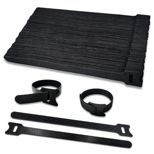 100pcs Reusable Cable Ties 7.8 In |Adjustable Cord Straps&Wire Wraps|Hook and Loop Cable Management Organizer - style: 7.8 Inch