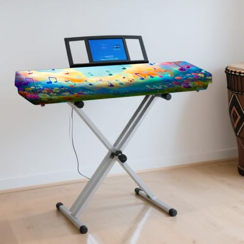 Nuxovilar Stretchy 88 Keys Keyboard Dust Cover, Elastic Milk Silk Piano Cover for Digital Electronic Piano - color: DE97870