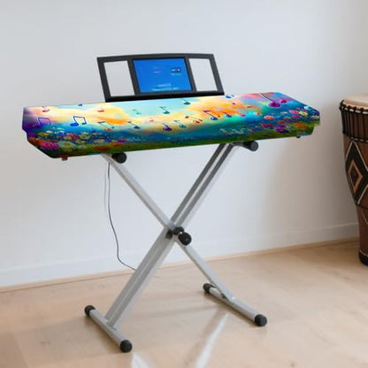 Nuxovilar Stretchy 88 Keys Keyboard Dust Cover, Elastic Milk Silk Piano Cover for Digital Electronic Piano - color: DE97870