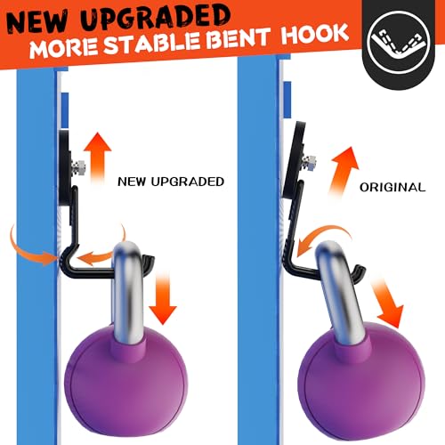 ULIBERMAGNET Upgraded Large Magnetic Hooks,Strong Heavy Duty Magnet Hooks for Power Drill,Broom,Garden Tools,Pegboard,Garage,Workshop,Hardware, 4 Pack Magnet Storage Holder for Hanging(Black) - style: V1 PRO 2.59" Medium L Black 4PC