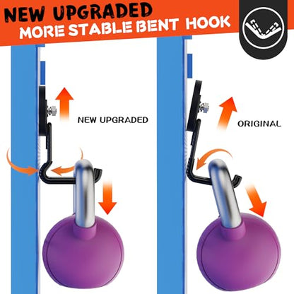 ULIBERMAGNET Upgraded Large Magnetic Hooks,Strong Heavy Duty Magnet Hooks for Power Drill,Broom,Garden Tools,Pegboard,Garage,Workshop,Hardware, 4 Pack Magnet Storage Holder for Hanging(Black) - style: V1 PRO 2.59" Medium L Black 4PC
