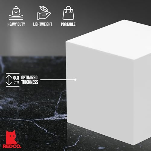 Red Co. Set of 3 Glossy White Acrylic Cube Display Nesting Riser Stands with Hollow Bottoms - color: White, size: 4",5",6" - 1 Pack