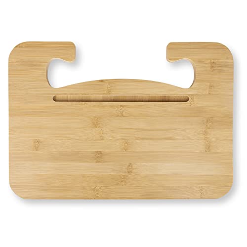 lebogner Steering Wheel Tray, Car Tray for Eating, Hook On Steering Wheel Desk for Food, Laptop and Car Accessories, Car Road Trip Must Haves Gadgets Car Table (Bamboo Wood) - color: Bamboo Wood