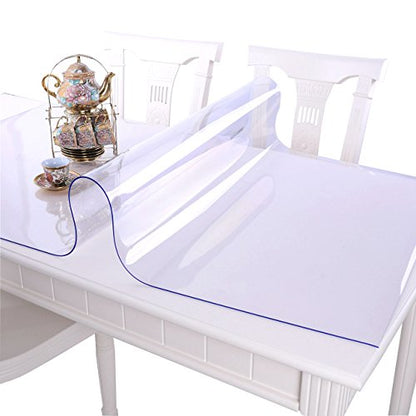 NECRAUX Custom Clear Table Cover, Mat for Desks, 1.5mm Thick Plastic Table Pad, 12 x 36 Inch - color: Clear 1.5mm, size: 12" x 36"