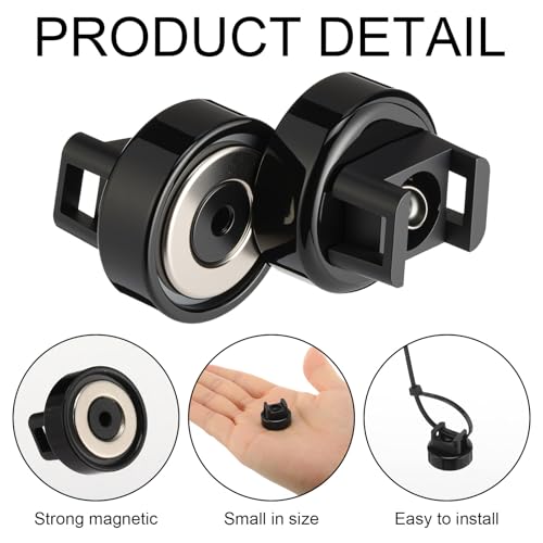 Yookeer 36 Pieces Magnet Zip Tie Mount 22 mm Heavy-duty Magnetic Zip Tie Mounts 22LBS Strong Multipurpose Wire Cable Holder Mount for Home Office Wire Management Marine Electrical Wiring
