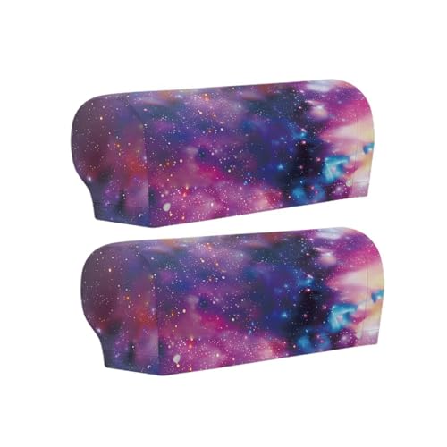 Galaxy Space Print Armrest Covers for Chairs, 2 PCS Stretch Furniture Protector for Recliner, Curved, Square, Stain Resistant Couch Armrest Covers - color: Galaxy Space