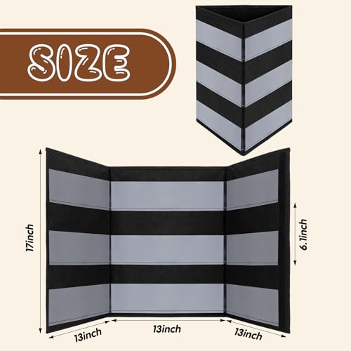 Faccito Bookmark Display Stand, Three-Sided Portable Holder with Multi-View Display, Black Desktop Rack for Bookmarks, Valentine-Themed Designs, Vendor Booths, Retail Stores - color: Black, style: 3 Sides