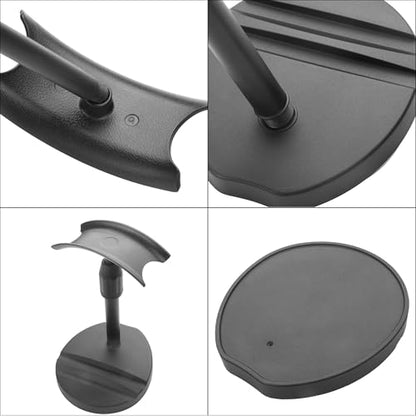 YAODHAOD Desktop Headphone Stand, Universal Headphone Holder with Phone Holder,Anti-Slip Base, for Desk, Office, Home Headphones Support Accessory (Black) - color: Black