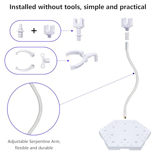 3Pcs Action Figure Stand Hobby Display stand, Model Display Stands with Adjustable Serpentine Arm Compatible with Gundam HG RG BB SD SHF 1/144 Scale Figures Model