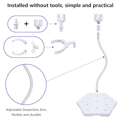 3Pcs Action Figure Stand Hobby Display stand, Model Display Stands with Adjustable Serpentine Arm Compatible with Gundam HG RG BB SD SHF 1/144 Scale Figures Model