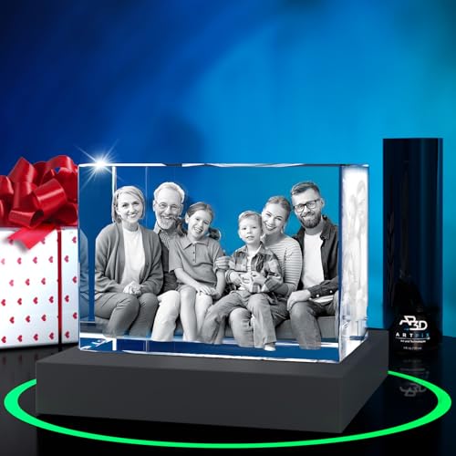 ArtPix 3D Premium Crystal Photo, Personalized Gifts for Women, Wife, Mom, Her, Him, Men, Great Customized Gift With Your Own Photo - Anniversary, Wedding, Birthday - Custom Glass 3D Laser Etched Picture Frame - size: Max Premium, style: Landscape