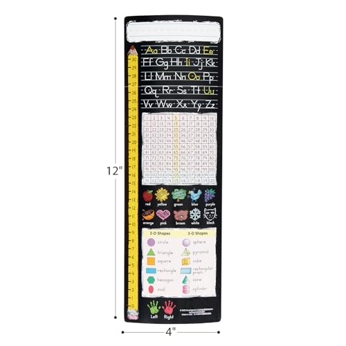 Really Good Stuff Vertical Chalkboard-Style Desktop Helpers, Vinyl, Self-Adhesive- Set of 24 - Primary - color: Verticle
