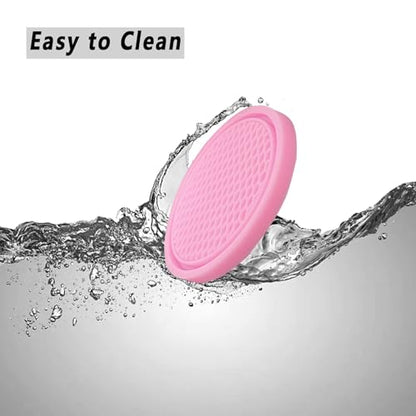 ZSDY Car Cup Coaster, 4PCS Universal Auto Non-Slip Cup Holder Embedded in Ornaments Silicone Coaster, Car Interior Accessories Sets, Pink - color: Pink