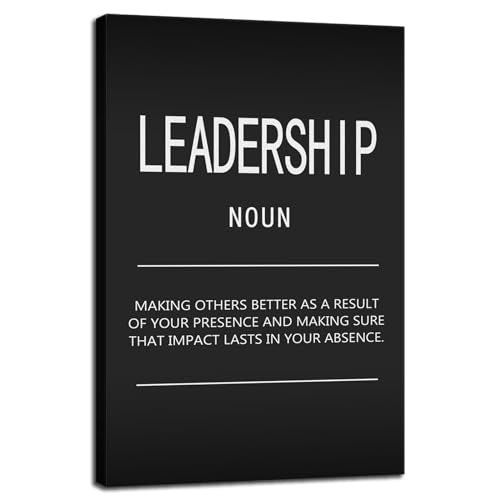 Inspirational Wall Art Painting Prints on Canvas Motivational Pictures Leadership Noun Inspiring Entrepreneur Quotes Posters Decor Artwork Office Home Living Room Decor Wood Framed[12" W X 18" H] - color: A-ONE-04, size: 12"L x 18"W