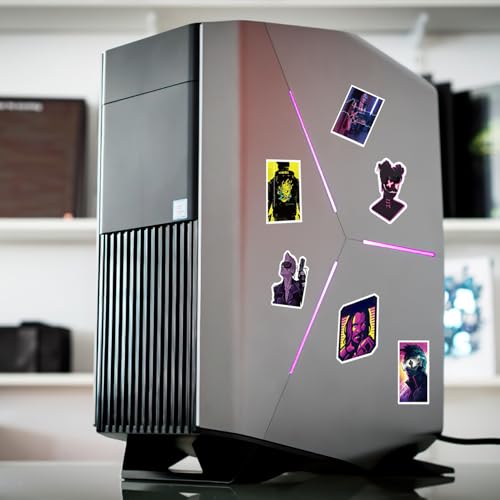 Pounchi City Game Stickers (100 Pcs with Keychain Pendant) | Video Game PVC Sticker, Gifts for Laptop Water Bottle Skateboard Party Supplies Decorations Teens Kids