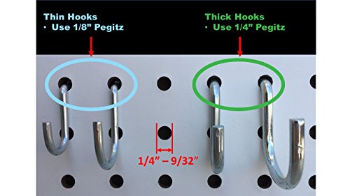 Pegboard Peg Locks 50PCS (1/4 inch, Red) - color: Red, size: 1/4 Inch