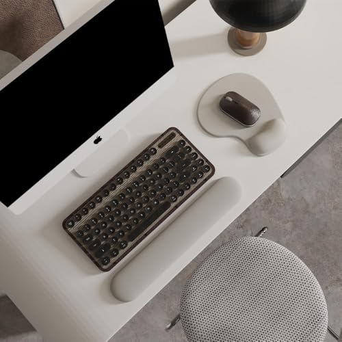 Office Mousepad with Gel Wrist Support - Ergonomic Gaming Desktop Mouse Pad Wrist Rest - Design Gamepad Mat Rubber Base for Laptop Computer -Silicone Non-Slip Special-Textured Surface (02Grey) - color: 02Grey
