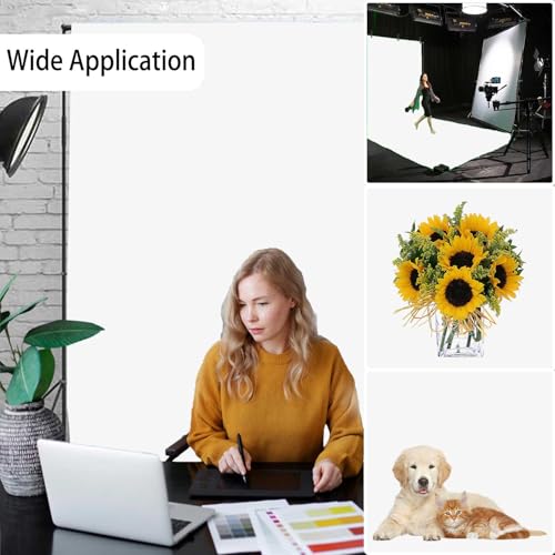 White Photo Backdrop for Photoshoot, White Photography Backdrop for Portraits, Fabric Background for Product Photography and Video Creation 5FTx7FT - color: White, size: 5x7 FT