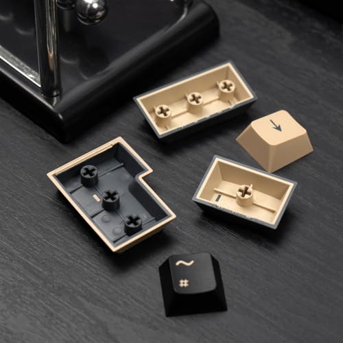 Sumgsn 173 Keys Doubleshot Keycaps Cherry Profile Apes Keycaps Set 7u Spacebar Fit for 61/64/87/104/108 Cherry Mx Switches ISO ANSI Layout Mechanical Keyboards Alice Keyboards - color: Apes Keycaps