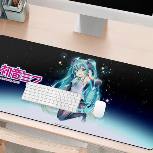 Head Case Designs Officially Licensed Hatsune Miku Night Sky Graphics 37.4 x 15.75 x 0.16 inches (900 x 400 mm) - XL Gaming Office Desk PC Keyboard Mouse Mat Pad - color: Night Sky, size: 37.4" x 15.8"