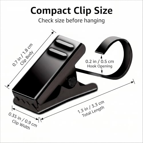 BIHRTC Pack of 25 Black Curtain Clips String Light Hangers Small Metal Wire Holder for Hanging Camper Awning Light Christmas Decor Shower Home Decoration Indoor and Outdoor Photos Arts Crafts Display - color: Black