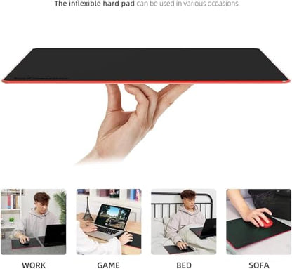 Mouse Pad, Resin Hard Surface Mouse Mat Polymer Silicone Bottom Gaming Mousepad No Smell Waterproof for Games, Office 30 x 24 cm (11.8 x 9.5in) - size: M: 11.8 x 9.5 in