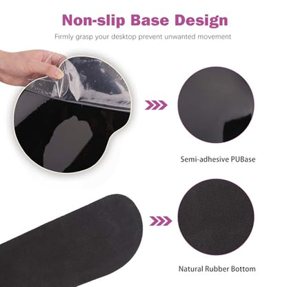 ARTSO Large Mouse Pad and Keyboard Wrist Rest, Ergonomic Mouse Pad with Wrist Support, Non-Slip Desk Mat Protector for Office, Home -Blue Pink Ink Marble - color: Blue Pink Ink Marble