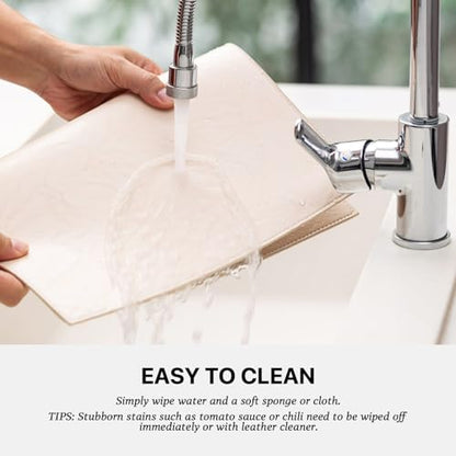 Baroyal Faux Leather Placemats Set of 6 Vinyl Washable Wipeable Table Mats for Kitchen Dining Table Heat Resistant Waterproof Modern Indoor/Outdoor Placemats Non-Slip Easy Clean Place Mats (Nude) - color: B-nude